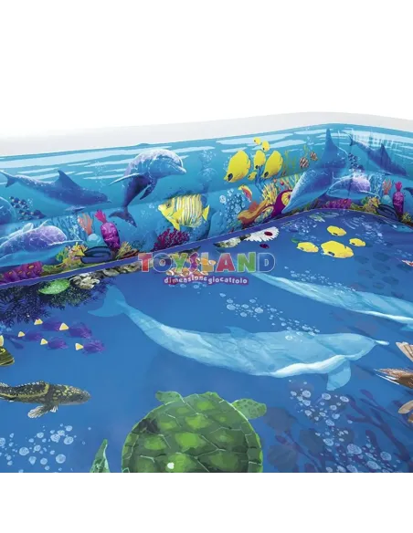 PISCINA AVVENTURA MARINA 3D RETTANGOLARE 262x175x51 DUE ANELLI + OCCHIALINI 3D