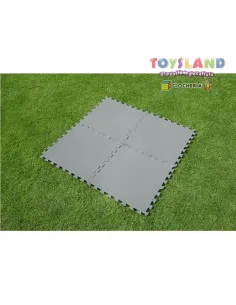 TAPPETINO BASE MORBIDO 9 PZ 50x50 cm GRIGIO (58639) 2