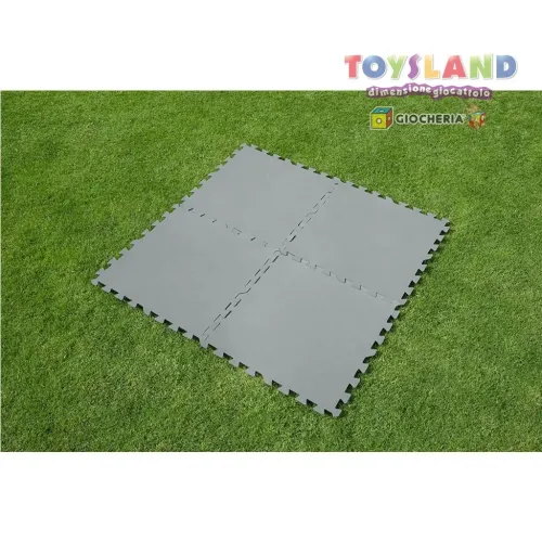 TAPPETINO BASE MORBIDO 9 PZ 50x50 cm GRIGIO (58639)