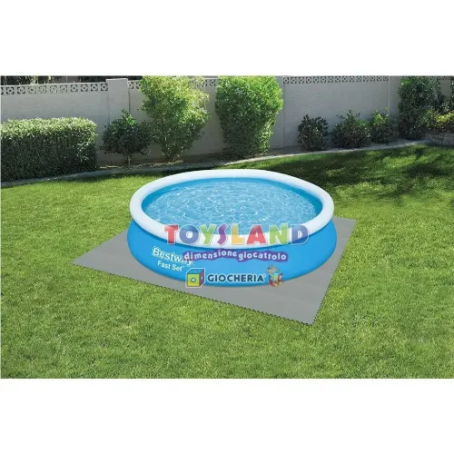 TAPPETINO BASE MORBIDO 9 PZ 50x50 cm GRIGIO (58639)