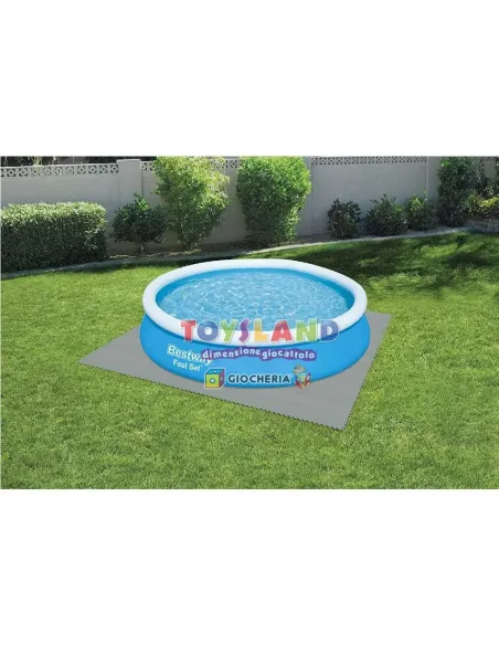 TAPPETINO BASE MORBIDO 9 PZ 50x50 cm GRIGIO (58639)