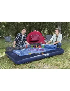 AIRBED BLU FLOCCATO MATRIMONIALE 191x137x2 cm (67002) 2