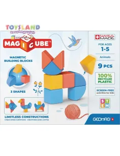 MAGICUBE 3 SHEAPES RECYCLED ANIMALS 9PZ (201) 2