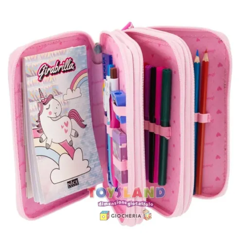 GIRABRILLA PUFFER PENCIL CASE 3 STADI rosa (19024/5/6/7)