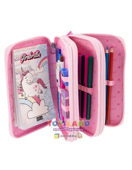 GIRABRILLA PUFFER PENCIL CASE 3 STADI rosa (19024/5/6/7)