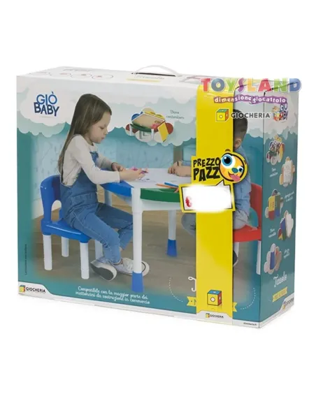TAVOLO COSTRUZIONI con 2 SEDIE (GGI200143)
