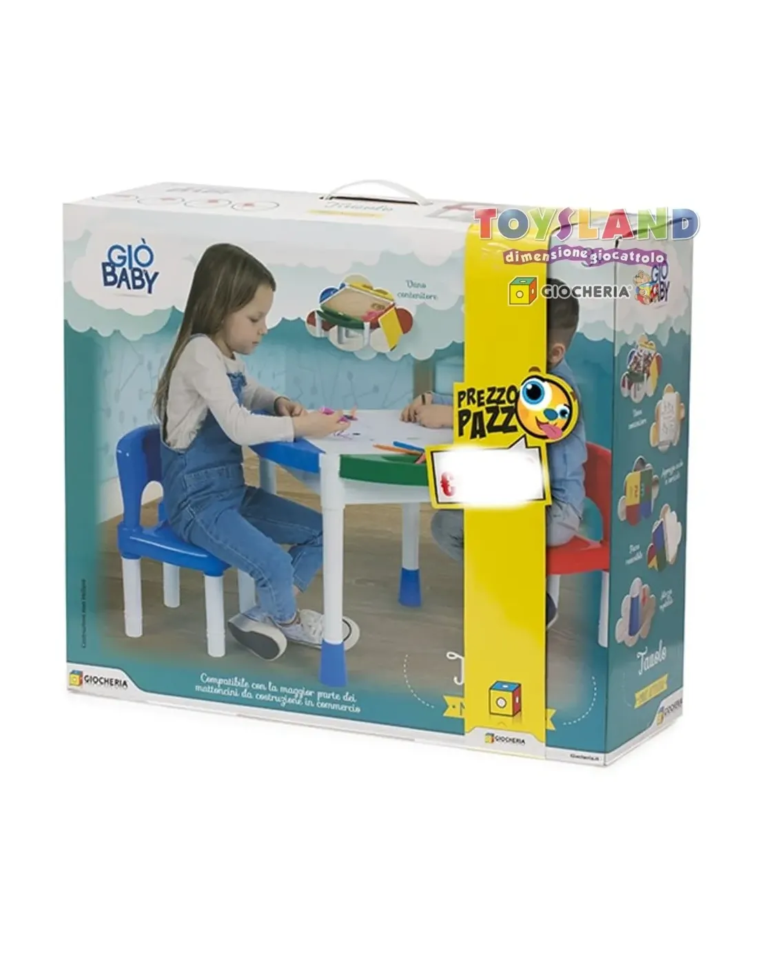Tavolino Attivita' Per Bambini Con Piano Per Costruzioni | LGV Shopping