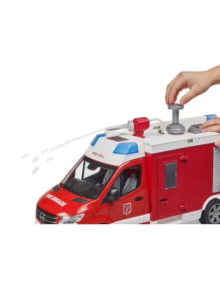 BRUDER AUTOPOMPA VIGILI DEL FUOCO MB SPRINTER LUCI E SUONI (02680)