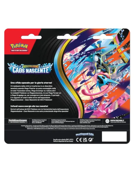 Pokémon Megaevoluzione - Caos Nascente Blister 3 Buste (PK10401-I)