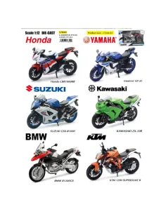 MODELLINO MOTO 1:12 DIE CAST STREET BIKE ASSORTITE (57804) 2