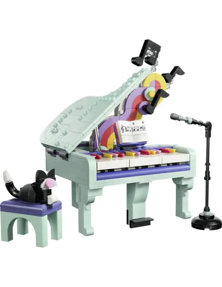 PIANOFORTE DECORATIVO CON GATTO CREATOR (31392)