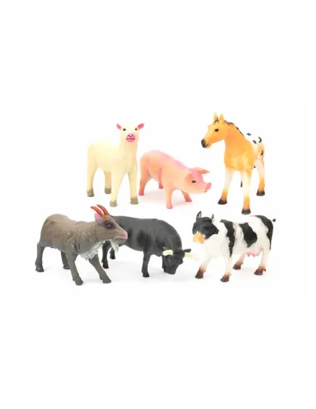 ANIMALI MORBIDI FATTORIA 6 SOGGETTI 22/35 CM (GGI190236)