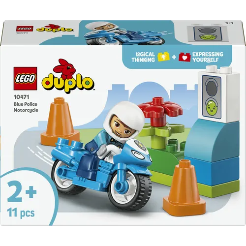 MOTOCICLETTA POLIZIA BLU-DUPLO (10471)