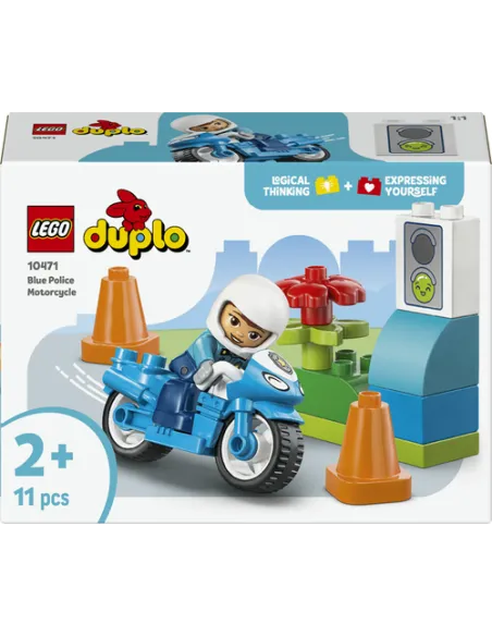 MOTOCICLETTA POLIZIA BLU-DUPLO (10471)
