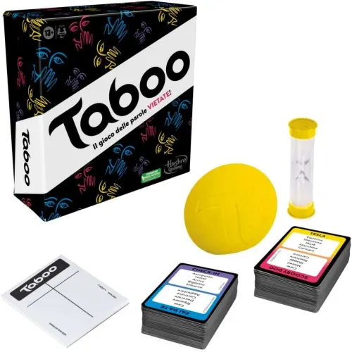 Taboo Hasbro, confezione e contenuto del gioco
