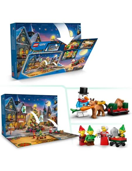 LEGO City Calendario dell'Avvento con tappeto da gioco