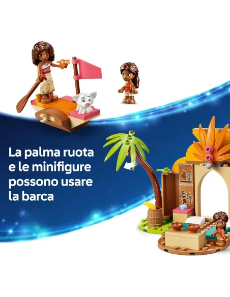 LEGO Vaiana barca e palma girevole