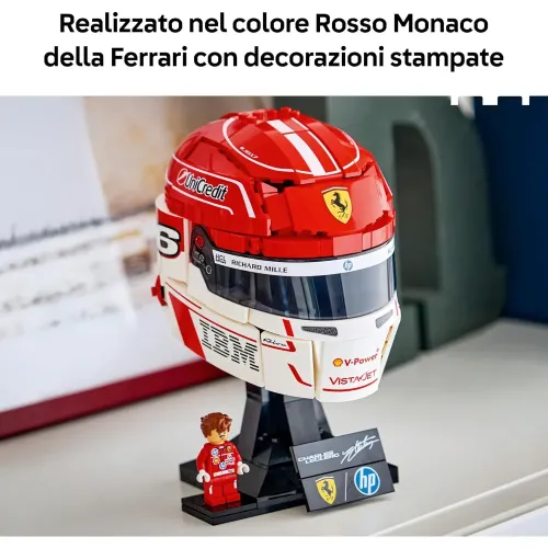 LEGO casco di Leclerc costruito