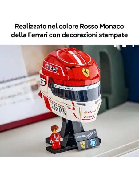 LEGO casco di Leclerc costruito