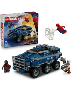 LEGO Marvel Spider-Man Inseguimento del trasportatore 76349, confezione
