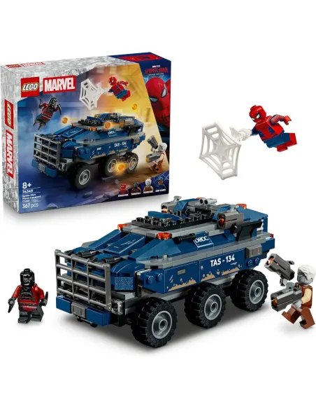 LEGO Marvel Spider-Man Inseguimento del trasportatore 76349, confezione