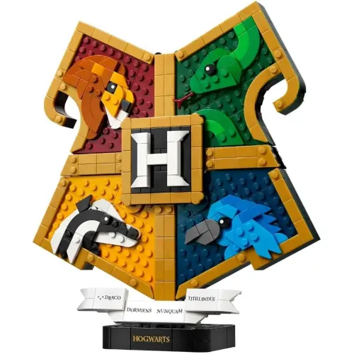 LEGO stemma di Hogwarts costruito