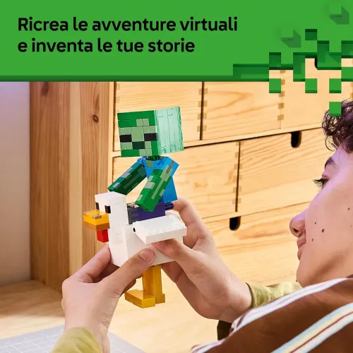LEGO 21582 personaggi Minecraft