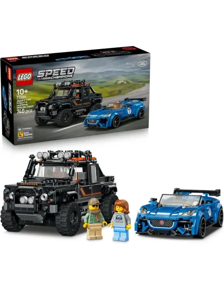 LEGO Speed Champions Jaguar Project 7 e Land Rover Defender 77264, confezione