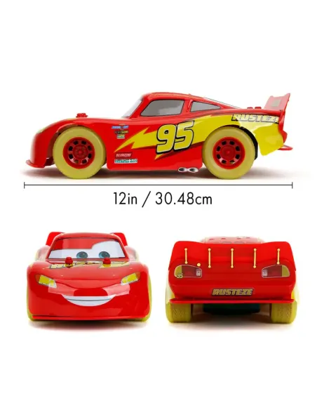 Jada Disney Cars Saetta McQueen Glow Racer radiocomandata 1:14
