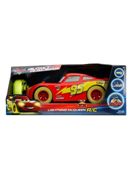 Jada Disney Cars Saetta McQueen Glow Racer radiocomandata 1:14