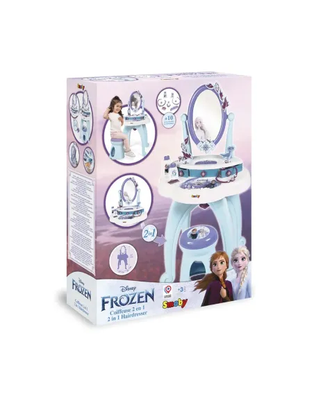 Smoby Frozen specchiera 2 in 1 con sgabello e accessori