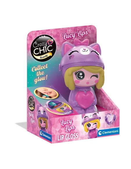 Clementoni Crazy Chic Beauty Doll Lucy Lips bambola con lucidalabbra e rossetto