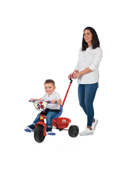 Triciclo Smoby Be Move Spidey evolutivo con maniglione parentale