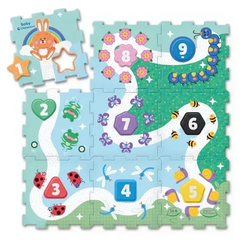 Clementoni Baby 1-2-3 Zoo tappeto puzzle in EVA...