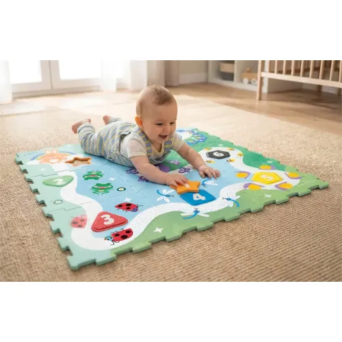 Clementoni Baby 1-2-3 Zoo tappeto puzzle in EVA...
