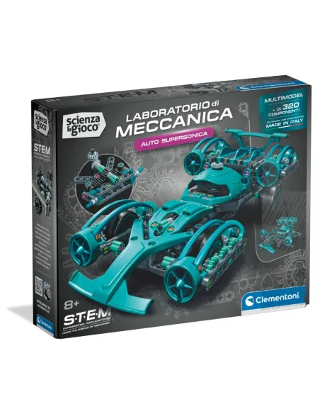 Clementoni Scienza e Gioco Auto Supersonica laboratorio di meccanica 2 in 1