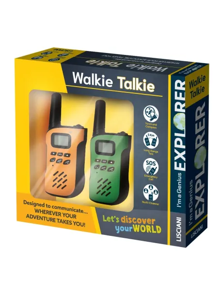Lisciani I'm a Genius Explorer walkie talkie per bambini con bussola e torcia
