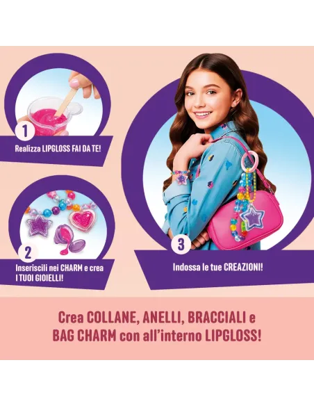 Lisciani I'm a Genius Laboratorio di Lucidalabbra Charms & Jewels fai da te
