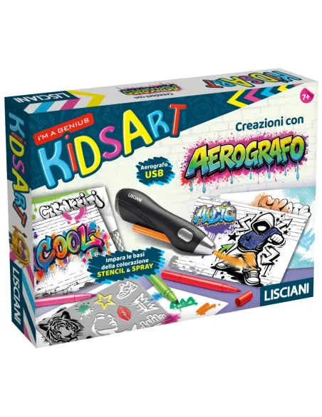 Lisciani I'm a Genius Kids Art Creazioni con l'Aerografo graffiti con aerografo USB