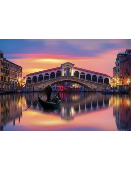 Puzzle 500 pezzi Venezia Ponte di Rialto Lisciani Super Shine con poster 70x50 cm