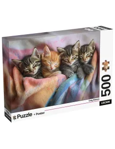 Puzzle 500 pezzi Gattini Lisciani Super Shine con poster...