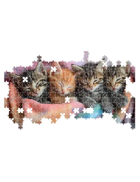 Puzzle 500 pezzi Gattini Lisciani Super Shine con poster 70x50 cm