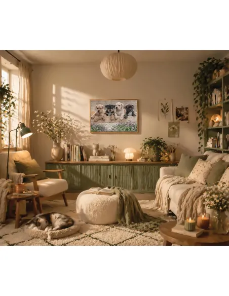Puzzle 500 pezzi Cuccioli di cane Lisciani Super Shine con poster 70x50 cm