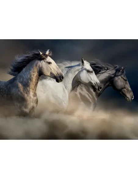 Puzzle 1000 pezzi Cavalli al galoppo Lisciani Super Shine con poster 70x50 cm