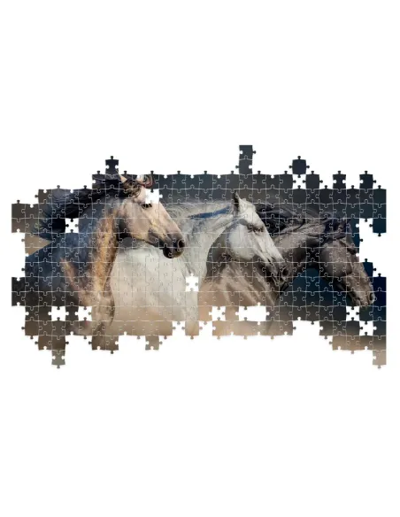 Puzzle 1000 pezzi Cavalli al galoppo Lisciani Super Shine con poster 70x50 cm
