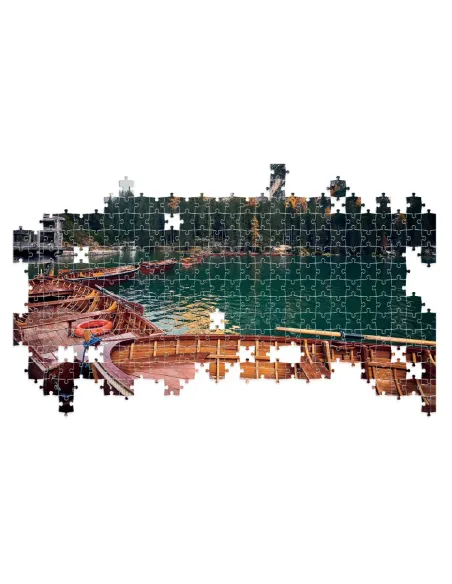 Puzzle 1000 pezzi Dolomiti Lago di Braies Lisciani Super Shine con poster 70x50 cm