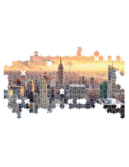 Puzzle 1000 pezzi New York skyline al tramonto Lisciani Super Shine con poster 70x50 cm