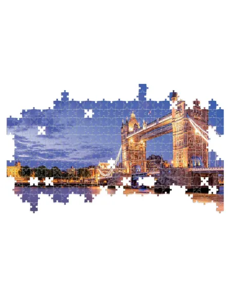 Puzzle 1000 pezzi Londra Tower Bridge Lisciani Super Shine con poster 70x50 cm