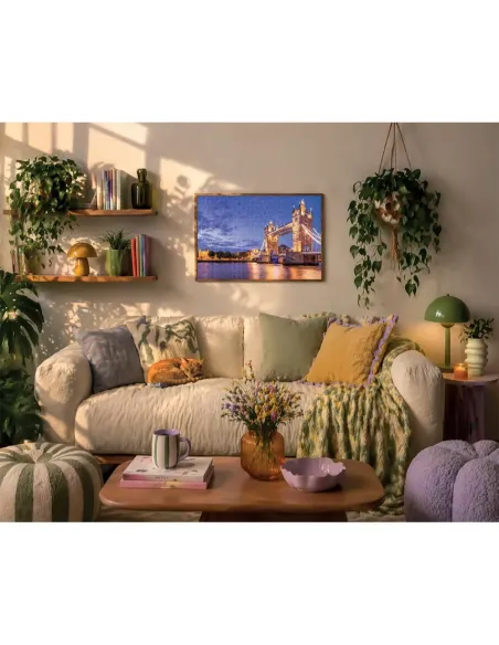 Puzzle 1000 pezzi Londra Tower Bridge Lisciani Super Shine con poster 70x50 cm
