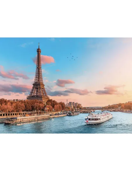 Puzzle 1000 pezzi Parigi Torre Eiffel Lisciani Super Shine con poster 70x50 cm